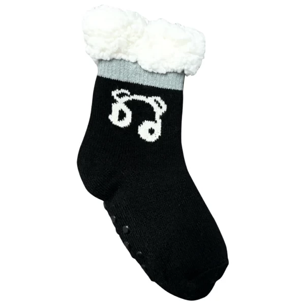Short Black Socks with Design