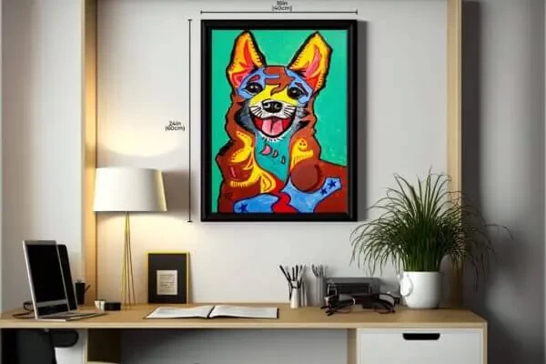Colourful Dog Art Print – Home Decor